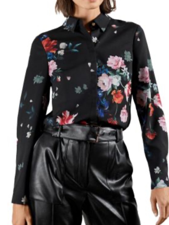 Ted Baker Tops - Ted baker London ebonny sandalwood floral print long sleeve blouse US SZ 8/M